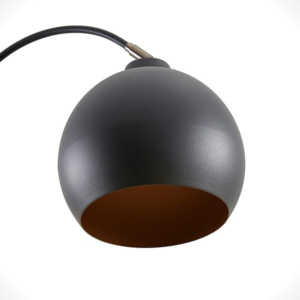 Podne Lampa Lindby, Minali, Crno, Dnevna soba, Metal, Moderan
