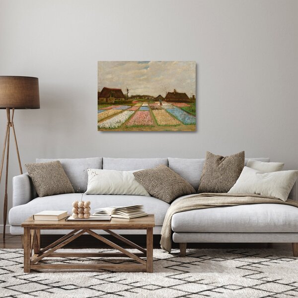 Staklena slika - Vincent van Gogh, Flower Beds in Holland, reprodukcije (70x50 cm)