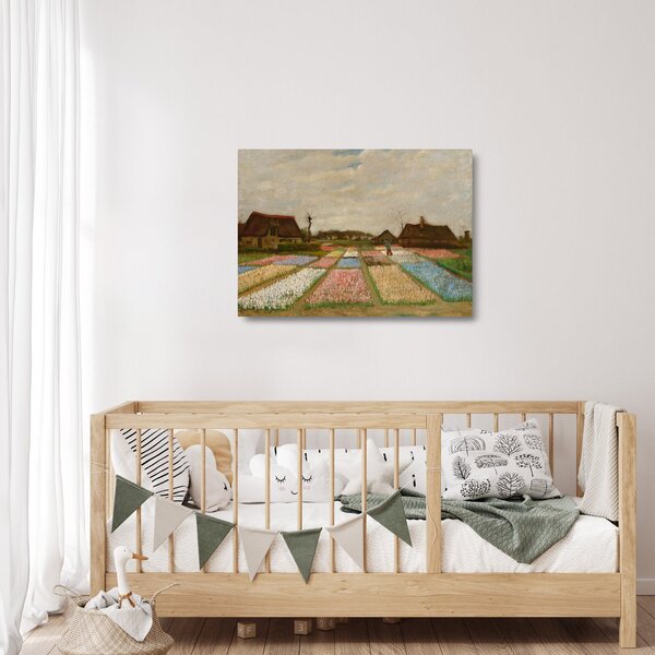 Staklena slika - Vincent van Gogh, Flower Beds in Holland, reprodukcije (70x50 cm)