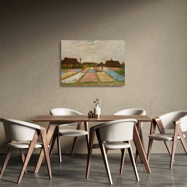 Staklena slika - Vincent van Gogh, Flower Beds in Holland, reprodukcije (70x50 cm)