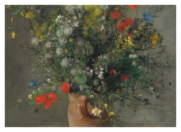 Staklena slika - Auguste Renoir, Flowers in a Vase, reprodukcije (70x50 cm)