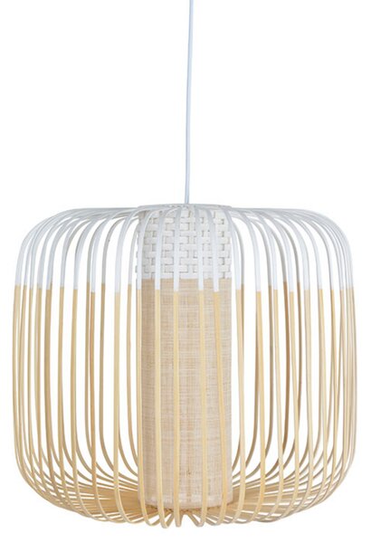 Viseće Svjetiljka Forestier, Bamboo Light M, prigušiv, Bijela, Dnevna soba, Bambus, Dizajn