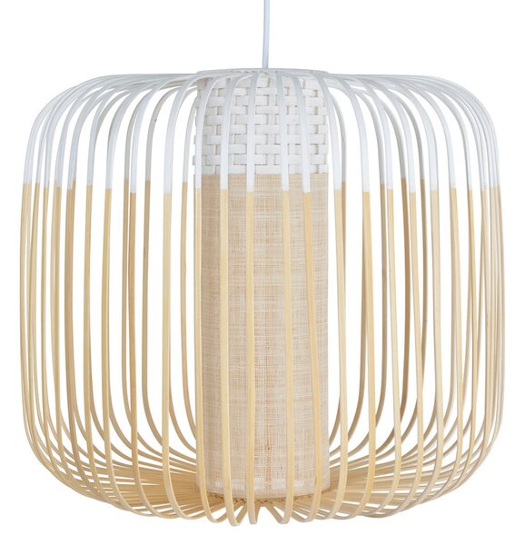 Viseće Svjetiljka Forestier, Bamboo Light M, prigušiv, Bijela, Dnevna soba, Bambus, Dizajn