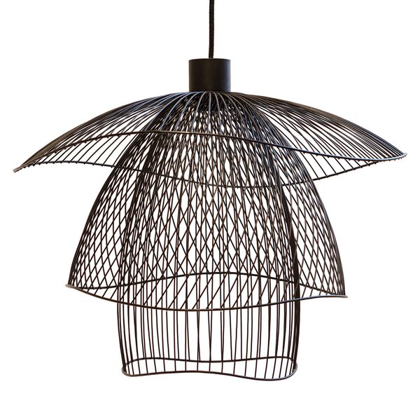 Viseće Svjetiljka Forestier, Papillon S, prigušiv, Crno, Dnevna soba, Metal, Dizajn