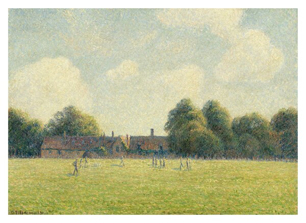 Staklena slika - Camille Pissarro, Hampton Court Green, reprodukcije (70x50 cm)