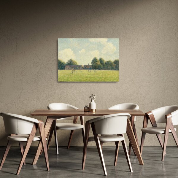 Staklena slika - Camille Pissarro, Hampton Court Green, reprodukcije (70x50 cm)
