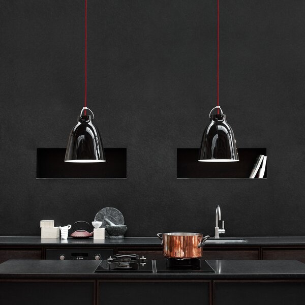 Viseće Svjetiljka FRITZ HANSEN, Caravaggio P2, prigušiv, Crno, Dnevna soba, Metal, Dizajn