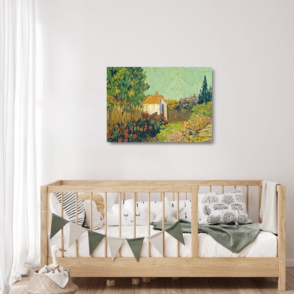 Staklena slika - Imitator of Vincent van Gogh, Landscape, reprodukcije (70x50 cm)