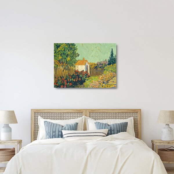 Staklena slika - Imitator of Vincent van Gogh, Landscape, reprodukcije (70x50 cm)