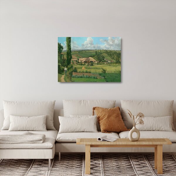 Staklena slika - Camille Pissarro, Landscape at Les Pâtis, Pontoise, reprodukcije (70x50 cm)