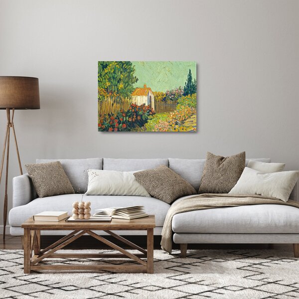 Staklena slika - Imitator of Vincent van Gogh, Landscape, reprodukcije (70x50 cm)