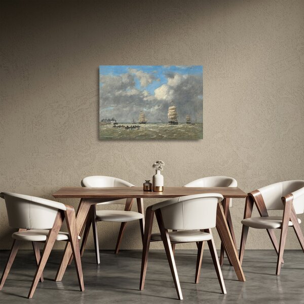 Staklena slika - Eugène Boudin, Le Havre, reprodukcije (70x50 cm)