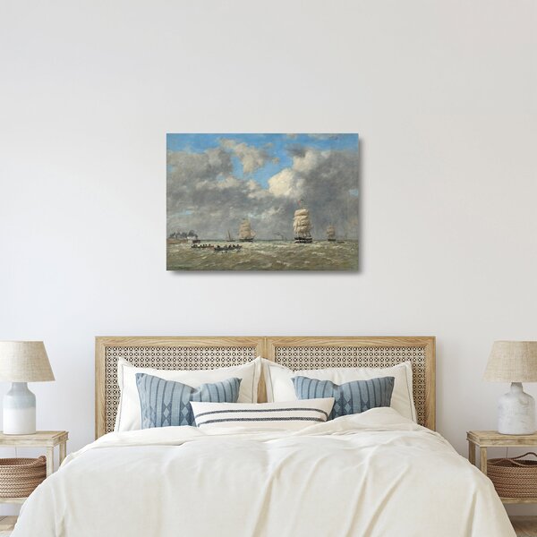 Staklena slika - Eugène Boudin, Le Havre, reprodukcije (70x50 cm)