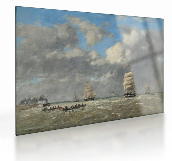 Staklena slika - Eugène Boudin, Le Havre, reprodukcije (70x50 cm)