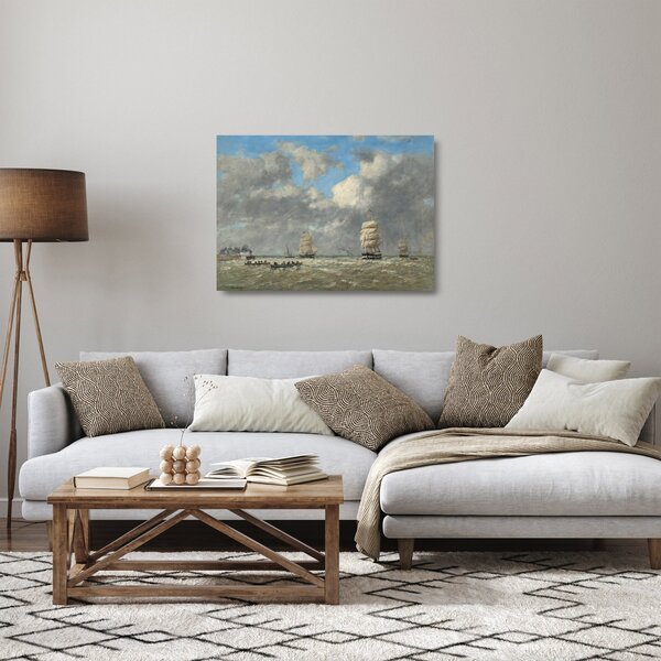Staklena slika - Eugène Boudin, Le Havre, reprodukcije (70x50 cm)