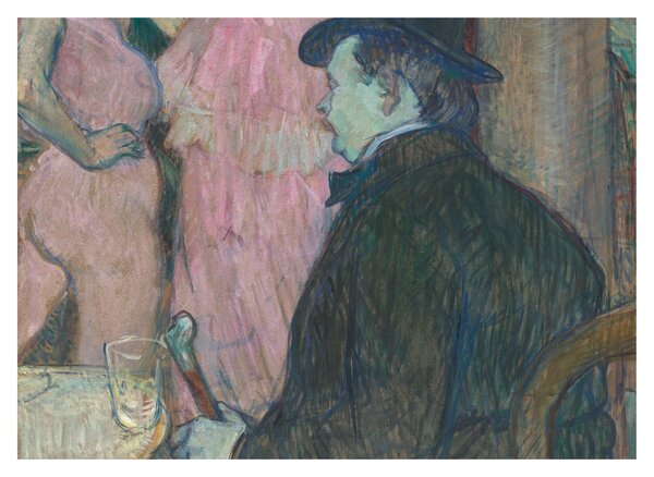 Staklena slika - Henri de Toulouse-Lautrec, Maxime Dethomas, reprodukcije (70x50 cm)