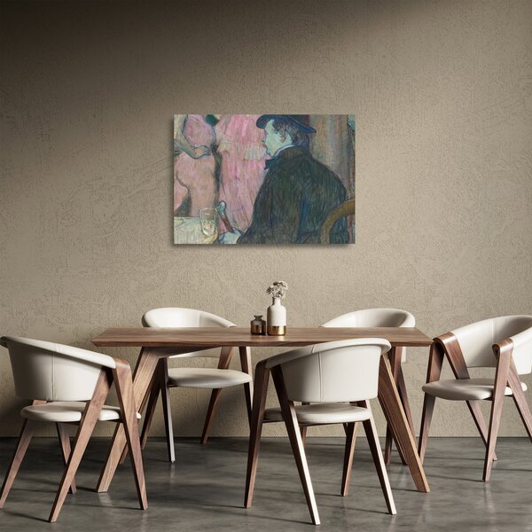 Staklena slika - Henri de Toulouse-Lautrec, Maxime Dethomas, reprodukcije (70x50 cm)