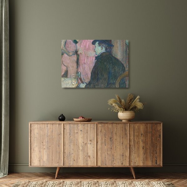 Staklena slika - Henri de Toulouse-Lautrec, Maxime Dethomas, reprodukcije (70x50 cm)
