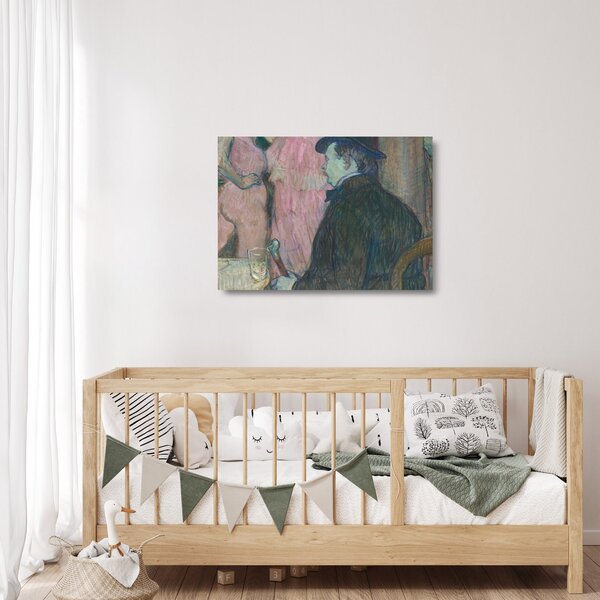 Staklena slika - Henri de Toulouse-Lautrec, Maxime Dethomas, reprodukcije (70x50 cm)