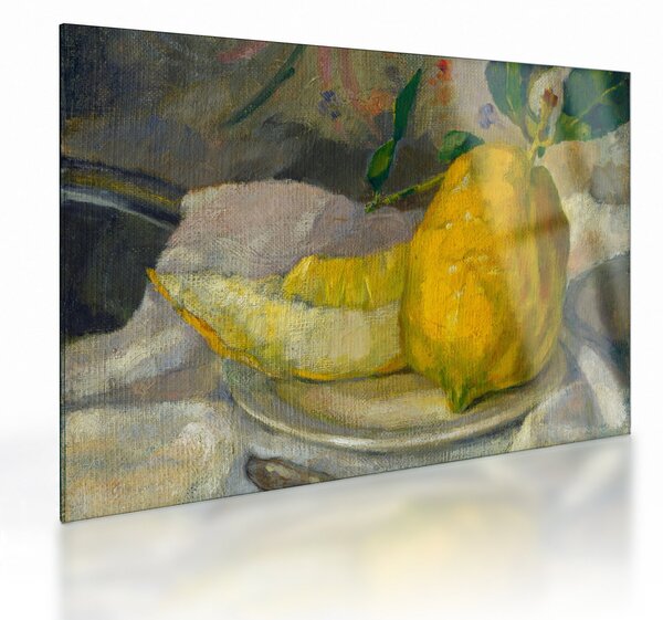 Staklena slika - French 19th Century, Melon and Lemon, reprodukcije (70x50 cm)