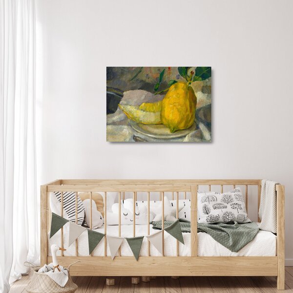 Staklena slika - French 19th Century, Melon and Lemon, reprodukcije (70x50 cm)