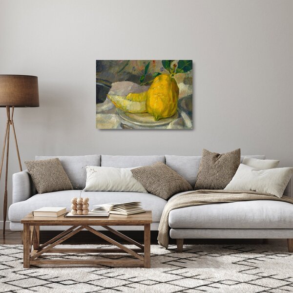 Staklena slika - French 19th Century, Melon and Lemon, reprodukcije (70x50 cm)