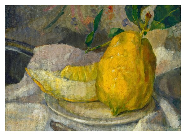 Staklena slika - French 19th Century, Melon and Lemon, reprodukcije (70x50 cm)