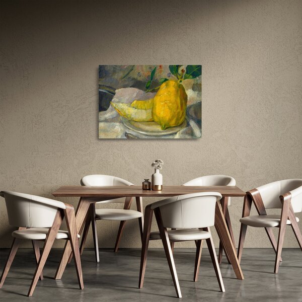 Staklena slika - French 19th Century, Melon and Lemon, reprodukcije (70x50 cm)
