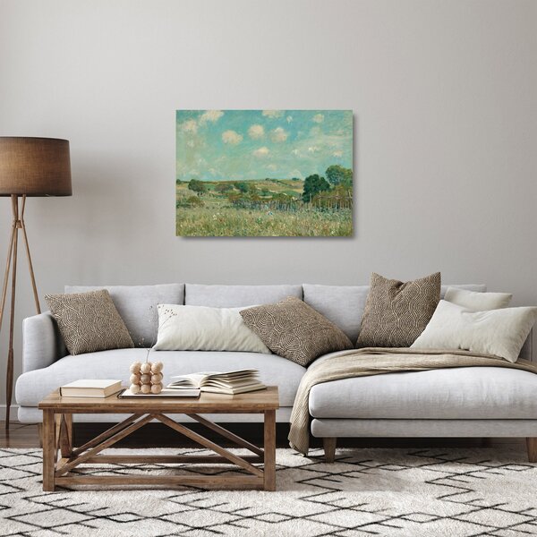 Staklena slika - Alfred Sisley, Meadow, reprodukcije (70x50 cm)