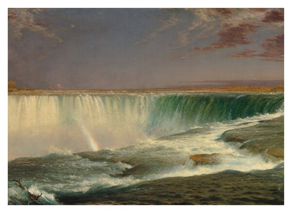 Staklena slika - Frederic Edwin Church, Niagara, reprodukcije (70x50 cm)