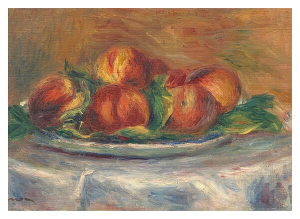Staklena slika - Auguste Renoir, Peaches on a Plate, reprodukcije (70x50 cm)