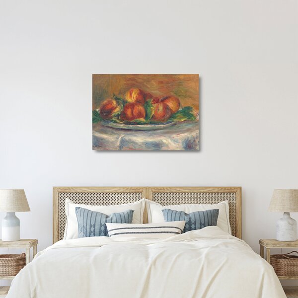 Staklena slika - Auguste Renoir, Peaches on a Plate, reprodukcije (70x50 cm)