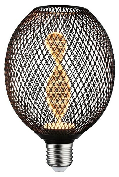 Paulmann LED žarulja MG Globe Metallic Glow Helix (E27, Reguliranje: Bez prigušivanja, Topla bijela, 110 lm, 3,5 W, Crna)