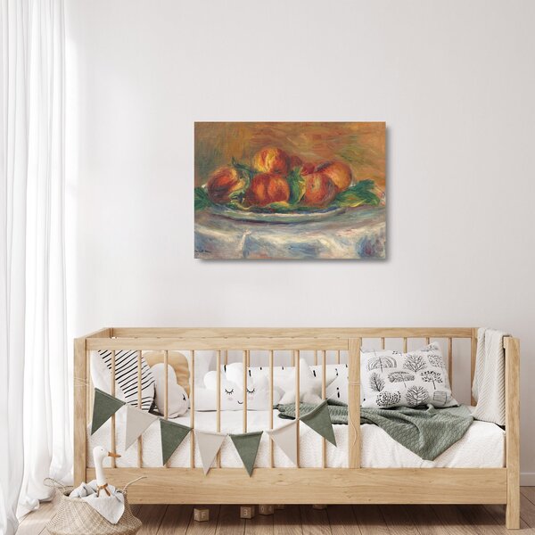 Staklena slika - Auguste Renoir, Peaches on a Plate, reprodukcije (70x50 cm)