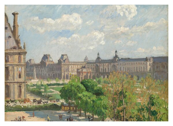 Staklena slika - Camille Pissarro, Place du Carrousel, Paris, reprodukcije (70x50 cm)