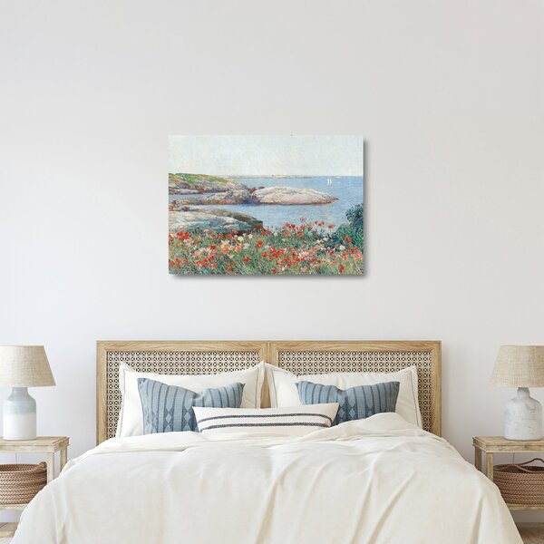 Staklena slika - Childe Hassam, Poppies, Isles of Shoals, reprodukcije (70x50 cm)