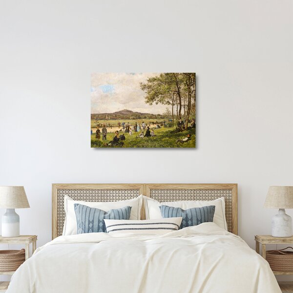 Staklena slika - French 19th Century, Race Course at Longchamps, reprodukcije (70x50 cm)