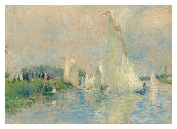 Staklena slika - Auguste Renoir, Regatta at Argenteuil, reprodukcije (70x50 cm)