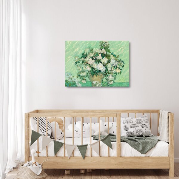 Staklena slika - Vincent van Gogh, Roses, reprodukcije (70x50 cm)