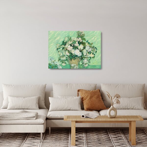 Staklena slika - Vincent van Gogh, Roses, reprodukcije (70x50 cm)