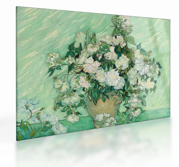 Staklena slika - Vincent van Gogh, Roses, reprodukcije (70x50 cm)