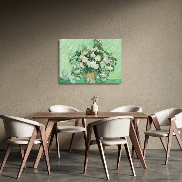 Staklena slika - Vincent van Gogh, Roses, reprodukcije (70x50 cm)
