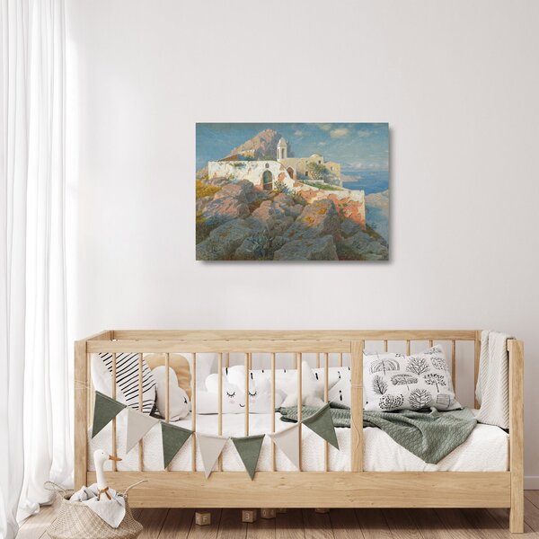 Staklena slika - William Stanley Haseltine, Santa Maria a Cetrella, Anacapri, reprodukcije (70x50 cm)