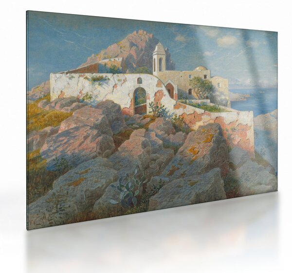 Staklena slika - William Stanley Haseltine, Santa Maria a Cetrella, Anacapri, reprodukcije (70x50 cm)