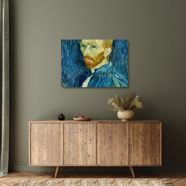 Staklena slika - Vincent van Gogh, Self-Portrait, reprodukcije (70x50 cm)
