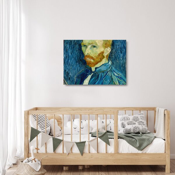 Staklena slika - Vincent van Gogh, Self-Portrait, reprodukcije (70x50 cm)