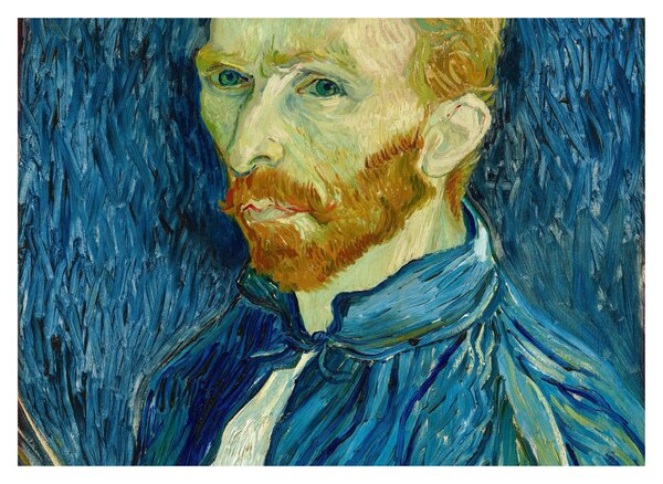 Staklena slika - Vincent van Gogh, Self-Portrait, reprodukcije (70x50 cm)