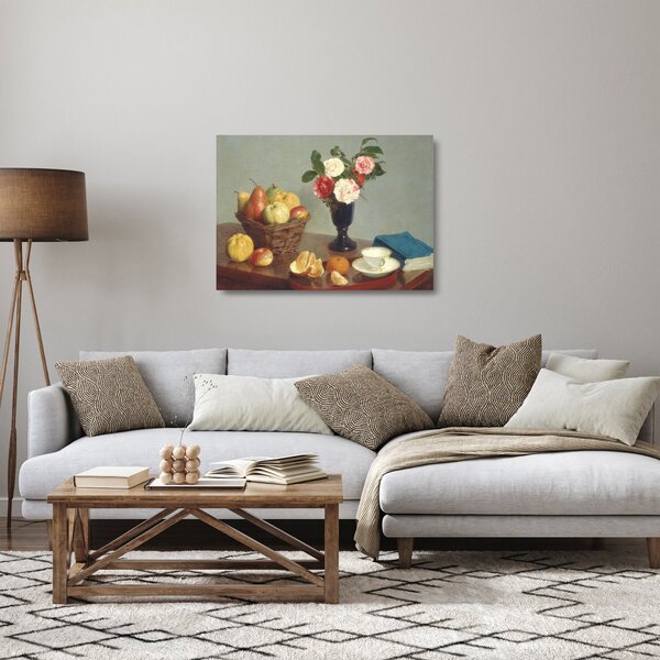 Staklena slika - Henri Fantin-Latour, Still Life, reprodukcije (70x50 cm)