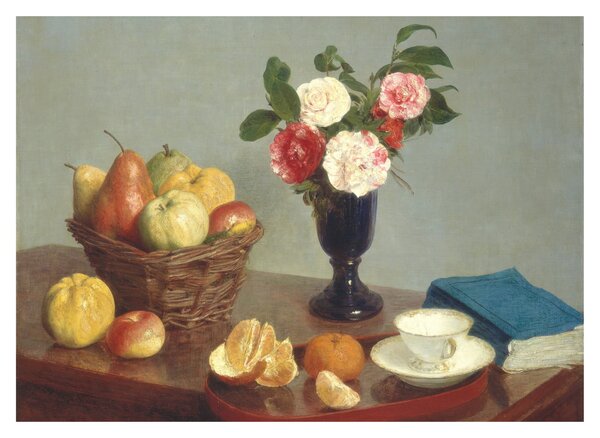 Staklena slika - Henri Fantin-Latour, Still Life, reprodukcije (70x50 cm)