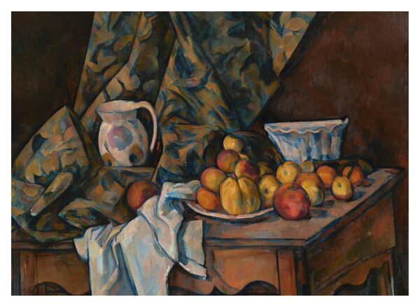 Staklena slika - Paul Cézanne, Still Life with Apples and Peaches, reprodukcije (70x50 cm)